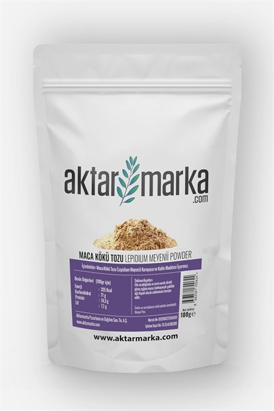 Maca Kökü Tozu (Lepidium Meyenii) 100 gr