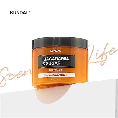 Macadamia Özlü Vücut Peelingi Kundal Macadamia & Sugar Body Scrub 550g (Cherry Blossom)