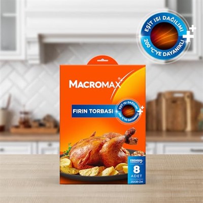 Macromax 25x38 cm Fırın Poşeti 8li