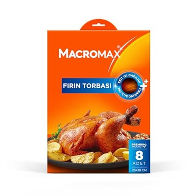 Macromax 25x38 cm Fırın Poşeti 8li