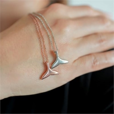Madam Matmazel Minimal Balık Kuyruğu Gümüş Kolye, Unisex