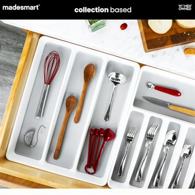 Madesmart 29100 Range çekmece bis 3 adet plastik beyaz 41 x 34 x 4,5 cm