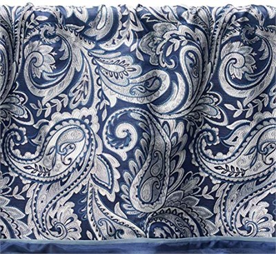 Madison Park Aubrey suni ipekten perde, şal desenli, jakar, çubuk cepli, görüş korumalı, oturma odası, mutfak, yatak odası ve yu - Seçenekler: 45.7G x 127U cm (1 Panel), 50 in x 95 in, 84