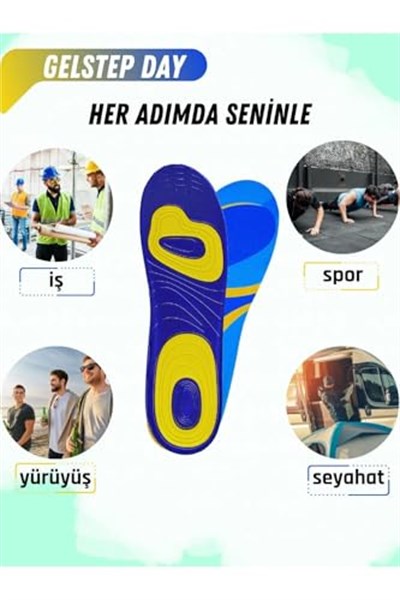 Magicfoot GelStep Günlük Yürüyüş Tabanlığı- Ortopedik - Koşu, Spor, Yürüyüş - Aktif Yaşam Tabanlık (40-45)