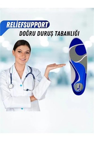 Magicfoot Reliefsupport Doğru Duruş Tabanlığı - Topuk Dikeni - Düz Tabanlık Ve Içe Basma Sorunları Önleyici (40-45)