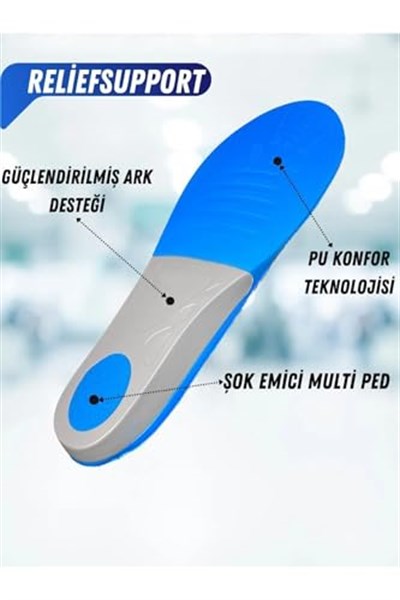 Magicfoot Reliefsupport Doğru Duruş Tabanlığı - Topuk Dikeni - Düz Tabanlık Ve Içe Basma Sorunları Önleyici (40-45)