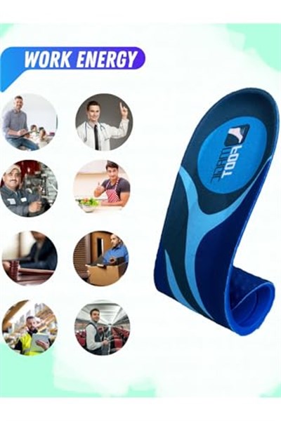 Magicfoot WorkEnergy İş Tabanlığı -Uzun Süreler Ayakta Çalışanlar İçin - High Memory Foam - Darbe Emici - Ortopedik Tabanlık (40-45)