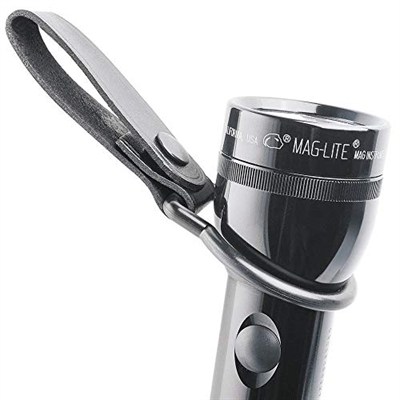 Maglite D-Cell El Feneri için Siyah Düz Deri Kemer Tutucu