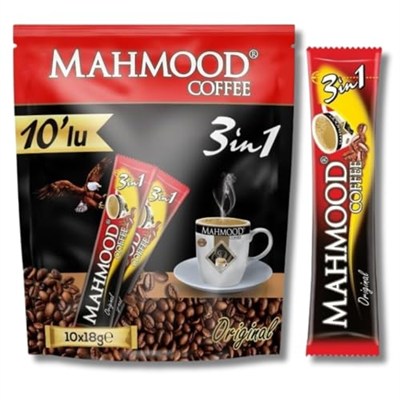 Mahmood Coffee 3ü 1 Arada Kahve 18 gr x 10 Adet