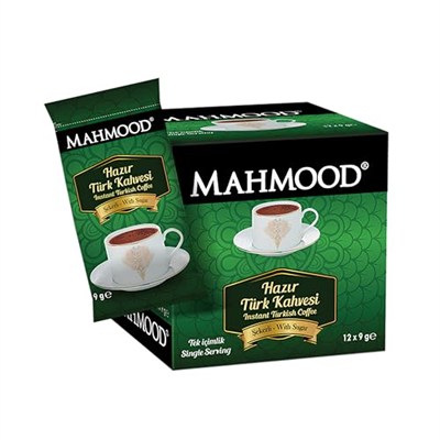 Mahmood Coffee Hazır Türk Kahvesi Şekerli (9 Gr x 12 Adet)