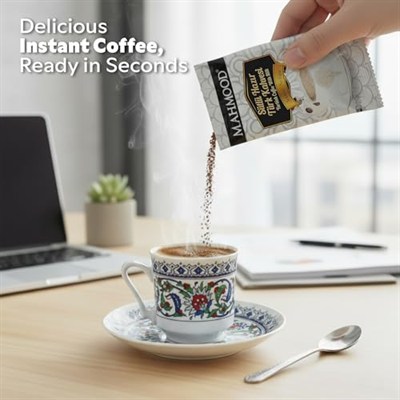 Mahmood Coffee Hazır Türk Kahvesi Sütlü Şekersiz (19 Gr x 12 Adet)