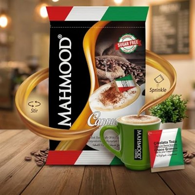 Mahmood Coffee Klasik Choco Granüllü Şekersiz Cappuccino 20 Adet X 13,7 Gr