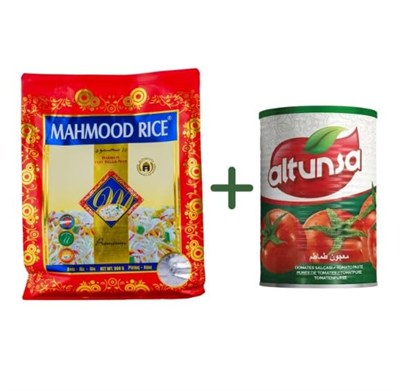 Mahmood Rice - 1121 Basmati Pirinç 900 gr ve Altunsa Domates Salçası 830 gr