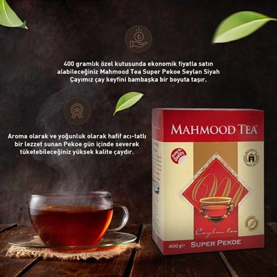 Mahmood Tea Super Pekoe Ithal Seylan Sri Lanka Ceylon Dökme Çayı 800 gr Ve 400 gr