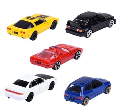 Majorette, 212052021, Majorette Youngster 90s 5 Li Araç Seti, Die-Cast (Metal), 7,5 cm, Açılabilir Parçalar, Lisanslı, Serbest Tekerlekli