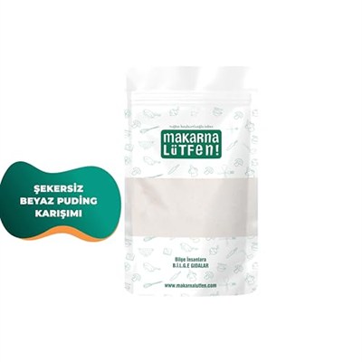 makarna lütfen! Beyaz Şekersiz Puding Karışımı 145 Gr