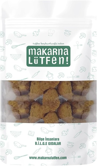 makarna lütfen! Elmalı, Üzümlü ve Cevizli Şeker İlavesiz Kurabiye 105 Gr