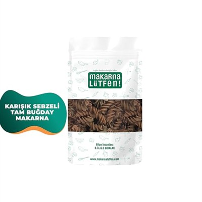 makarna lütfen! Karışık Sebzeli Tam Buğday Makarna 200 Gram