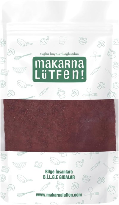 Makarna Lütfen Kırmızı Pancar ve Mor Havuç Kurusu Tozu (90 gram)