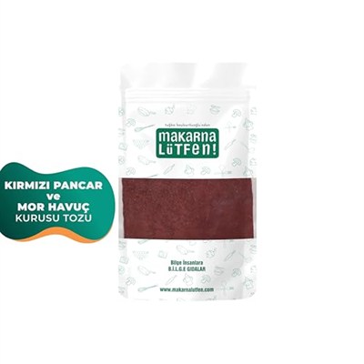 Makarna Lütfen Kırmızı Pancar ve Mor Havuç Kurusu Tozu (90 gram)