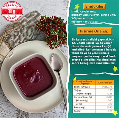 makarna lütfen! Mor Sebzeli Muhallebi Unu Karışımı +8 Ay 200 Gram