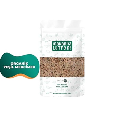 makarna lütfen! Organik Yeşil Mercimek (250 gram)