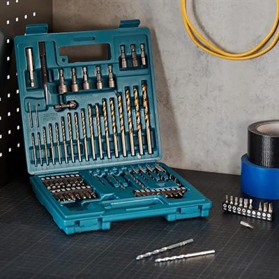 Makita B-49373 delme ve vida-bit, 18 V, Mavi, Set 75 adet