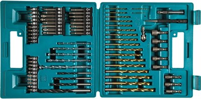 Makita B-49373 delme ve vida-bit, 18 V, Mavi, Set 75 adet