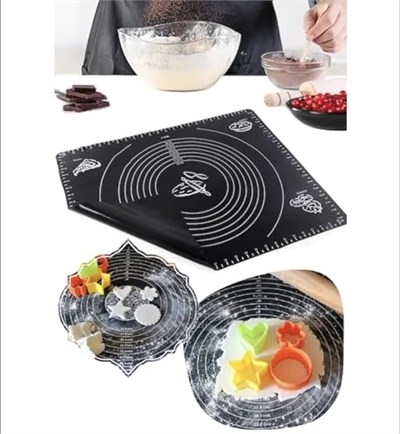 Makkam Home Hamur Matı (65X45, Siyah) - Seçenekler: 50X45, 60U x 45G cm, 65X45