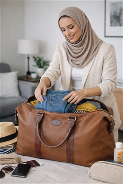 MakVoyage Kabin Boy Bavul, Valiz, Bagaj, Spor, Silindir, Seyahat Çantası, Yumuşak Deri Katlanabilir.