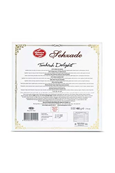 Malatya Pazarı Şehzade Meyveli Kuş Lokum 400 Gr