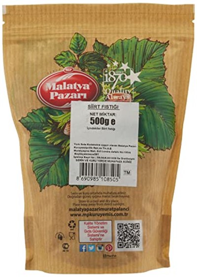 Malatya Pazarı Siirt Fıstık Kilitli Paket 500 gr