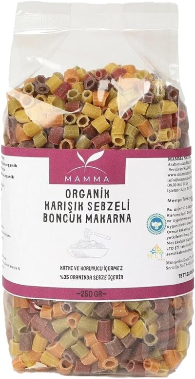Mamma Emada Organik Karışık Sebzeli Boncuk Makarna