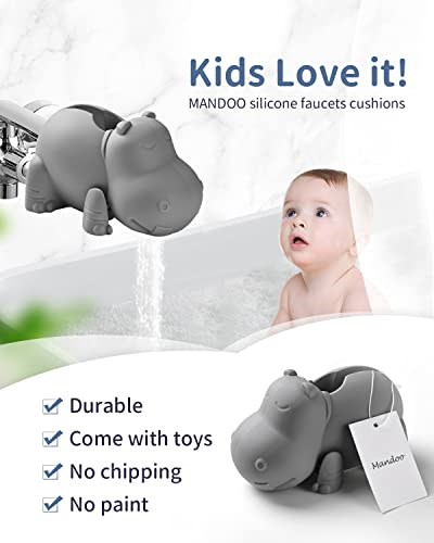 Mandoo Musluk Kapağı Küvet Bebek, Bebek için Banyo Musluk Kılıfı, Çocuklar için Banyo Bataryası Kılıfı, Küvet Musluk Kapağı Küvet Bataryası Kapağı Çocuk Güvenliği, Koruma Bebek Evrensel Banyo Silikon 