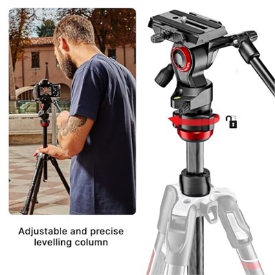 Manfrotto MVKBFRTC-LIVEUS Befree Live Karbon Fiber Video Tripod Seti, Sıvı Başlı, M-Lock Bükümlü Bacak Kilitleri, Siyah - Seçenekler: Befree Live - Karbon Büküm, Befree Adv 3 Yönlü Alu...