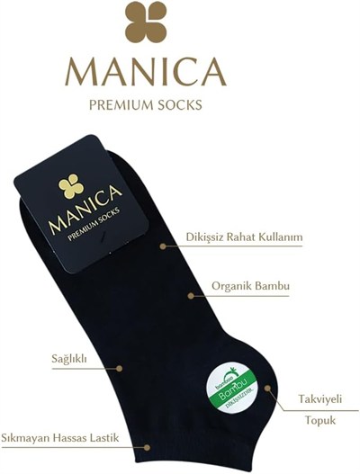 MANICA Erkek Bambu Patik Çorap