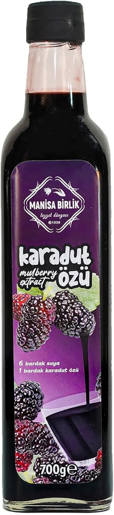 Manisa Birlik Doğal Yaban Mersini Özü 700 ml (2 Şişe)