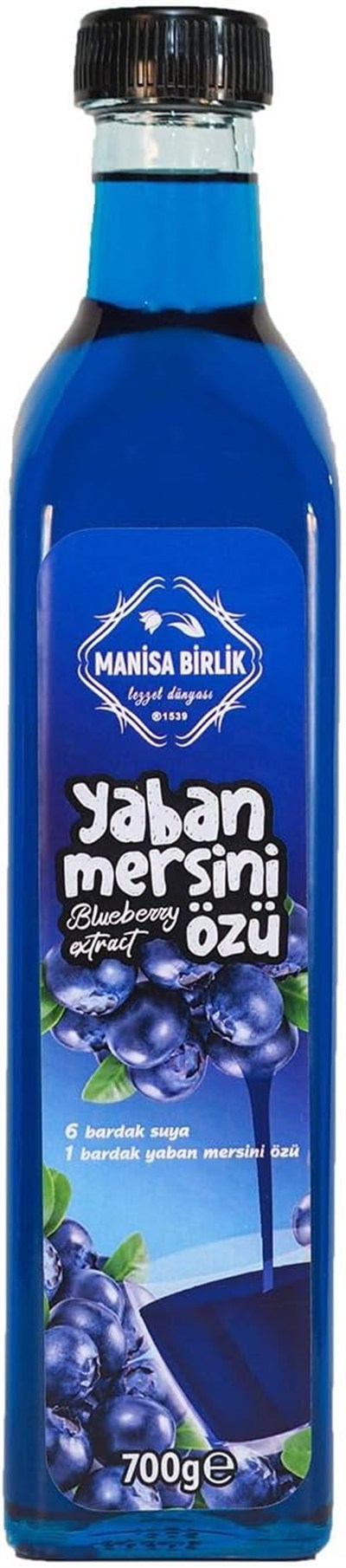 Manisa Birlik Doğal Yaban Mersini Özü 700 ml (2 Şişe)