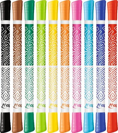 MAPED 849010 COLOR PEPS DUO 10 RENK KEÇELİ KALEM