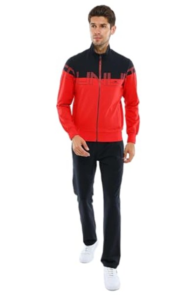 Maraton Sportswear Erkek Dik Yaka Düz Paça Eşofman Takımı