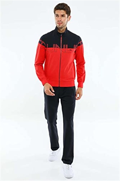 Maraton Sportswear Erkek Dik Yaka Düz Paça Eşofman Takımı