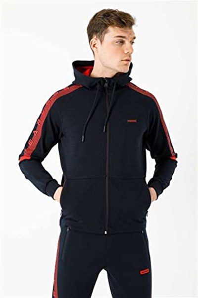 Maraton Sportswear Erkek Kapüşonlu Eşofman Üstü