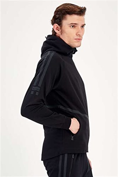 Maraton Sportswear Erkek Kapüşonlu Eşofman Üstü
