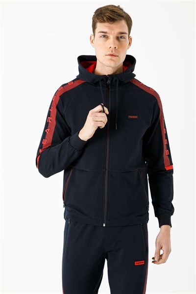 Maraton Sportswear Erkek Kapüşonlu Eşofman Üstü
