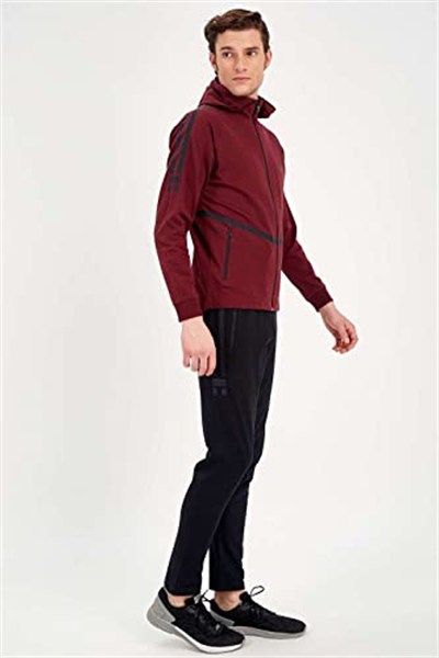 Maraton Sportswear Erkek Kapüşonlu Eşofman Üstü