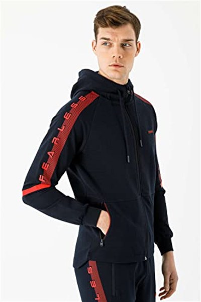 Maraton Sportswear Erkek Kapüşonlu Eşofman Üstü