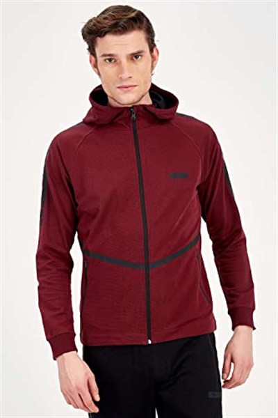 Maraton Sportswear Erkek Kapüşonlu Eşofman Üstü