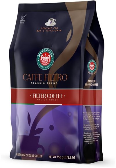 Mare Mosso Caffe Filtro Clasico Blend - Klasik Filtre Kahve 250 Gr. Kağıt Filtre Öğütülmüş