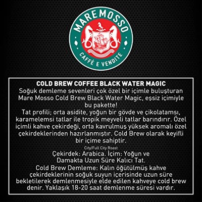 Mare Mosso Cold Brew Coffee Black Water Magic - Soğuk Demleme - 1 Kg. Öğütülmüş