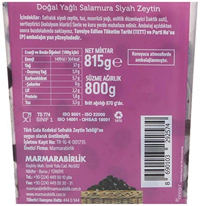 Marmarabirlik 800 Gr Pet Sepet Serisi Hususi -S
